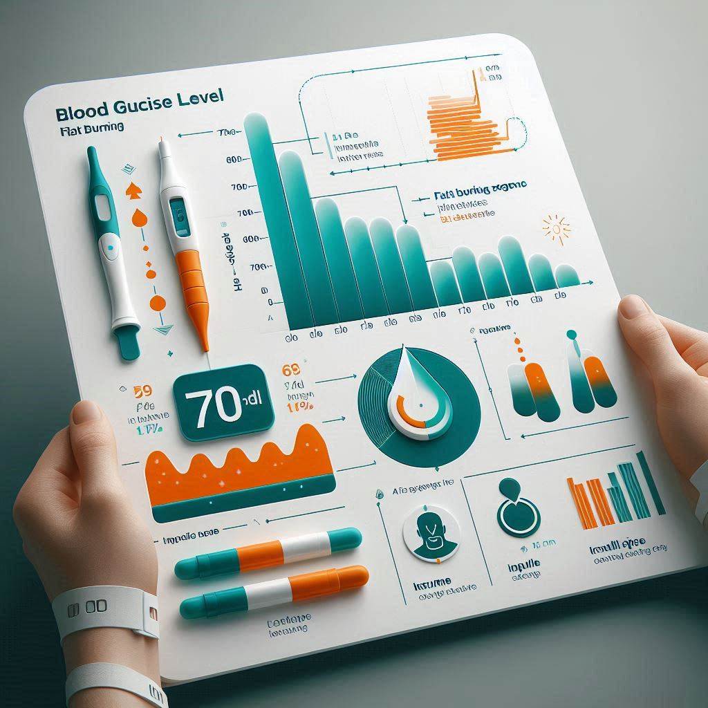 血糖控制與脂肪燃燒區間示意圖